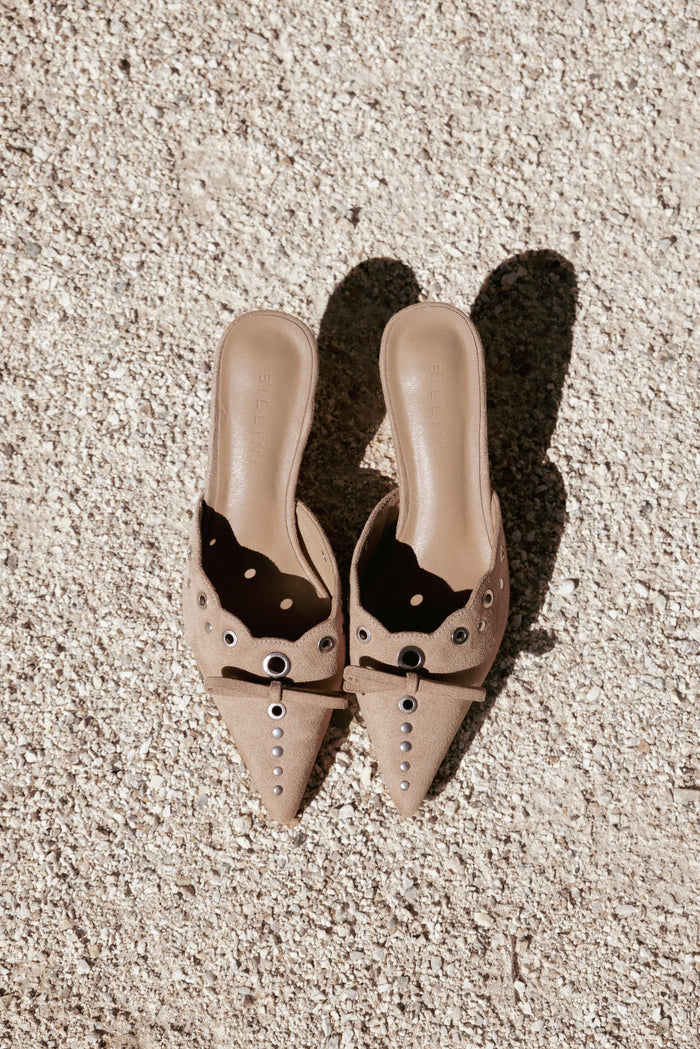 Petal and Pup USA SHOES Elio Heels - Camel Suede