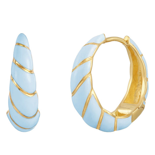 Emaille Creolen gold