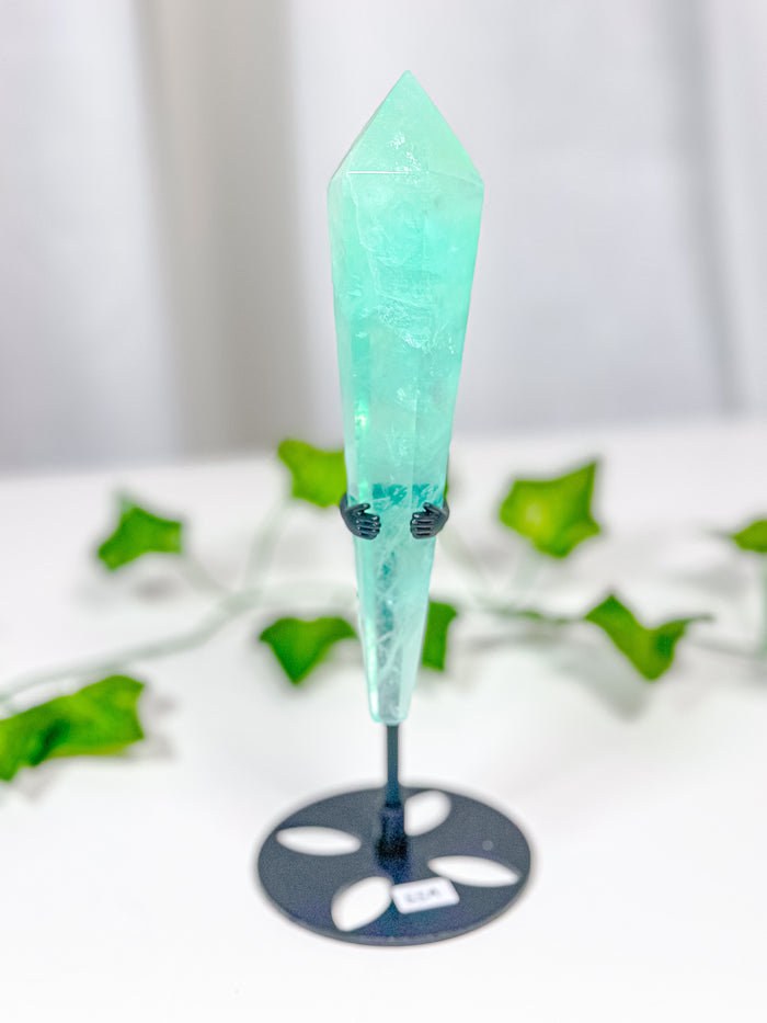 Emerald Fluorite Wand on Stand (55A)