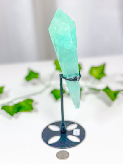 Emerald Fluorite Wand on Stand (55A)