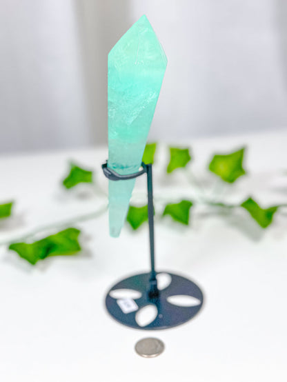 Emerald Fluorite Wand on Stand (55A)