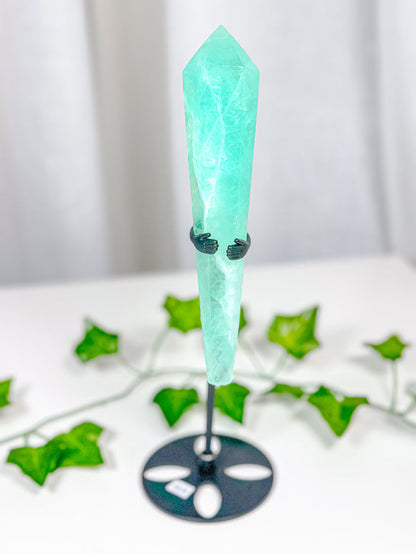 Emerald Fluorite Wand on Stand (85A)