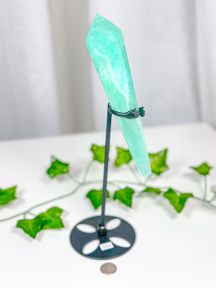 Emerald Fluorite Wand on Stand (85A)