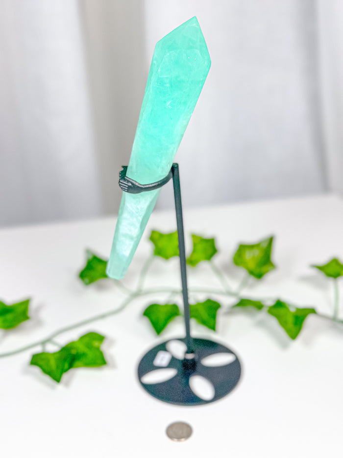 Emerald Fluorite Wand on Stand (85A)