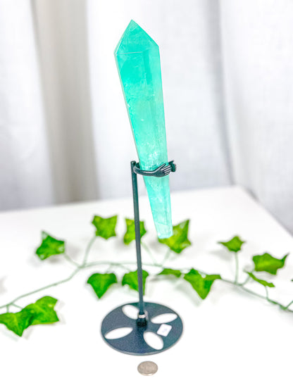 Emerald Fluorite Wand on Stand (98B)