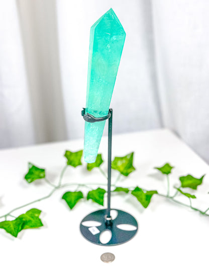Emerald Fluorite Wand on Stand (98B)