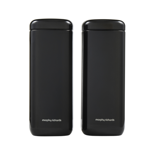 Equip Large Storage Black Canisters Set