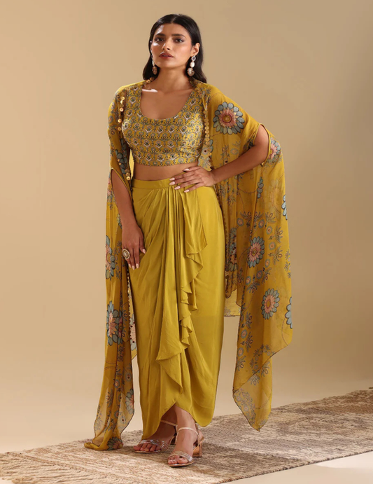 Eraya Drape Skirt Set