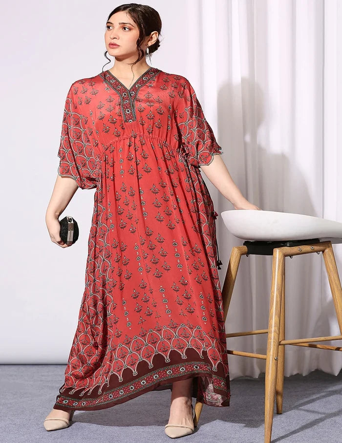Ethnic Folklore Kaftan Dress
