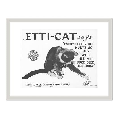 Etti-Cat says... Don't Litter. (Illegal and all that.) by Jo Mary McCormick