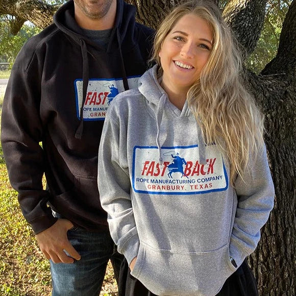 Fast Back Men's Retro Logo Hoodie in Grey
