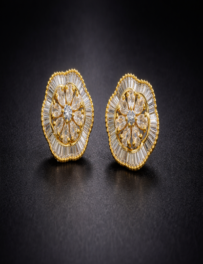Faux Diamond Stud Earrings