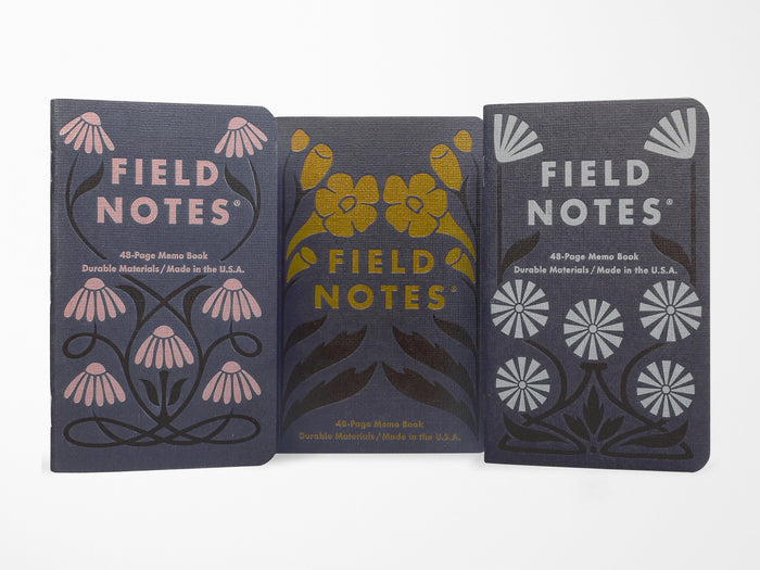 Field Notes Notebooks - Fall Flowers 3 Pack