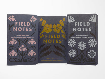 Field Notes Notebooks - Fall Flowers 3 Pack