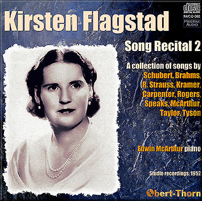FLAGSTAD Song Recital 2 - Schubert, Brahms, R. Strauss, US composers (1952) - PACO082 - CD
