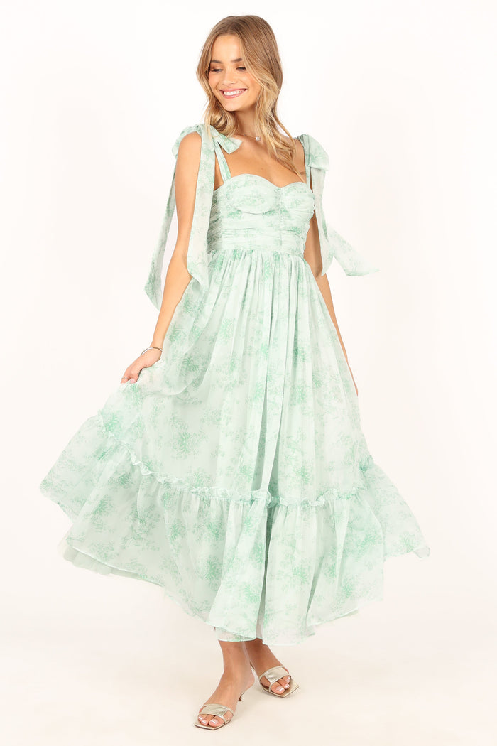 Petal and Pup USA DRESSES Floret Midi Dress - Sage