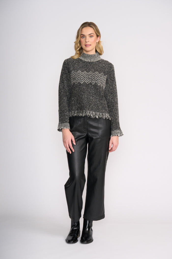 Foil FO8377 Tussle Me Jumper Mono worn by model Shop Foil at Dotique