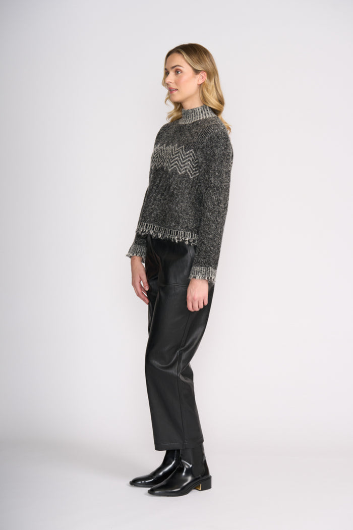 Foil FO8377 Tussle Me Jumper Mono side view on model Shop Foil at Dotique