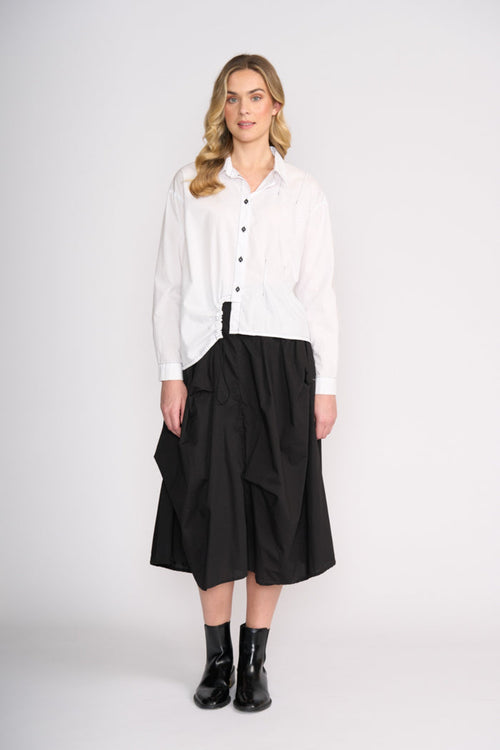 Model wearing Foil FO8538 Quick Draw Shirt White. Shop Foil at Dotique