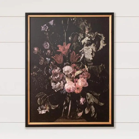 Framed Floral Academia Still Life Print 32 x 24