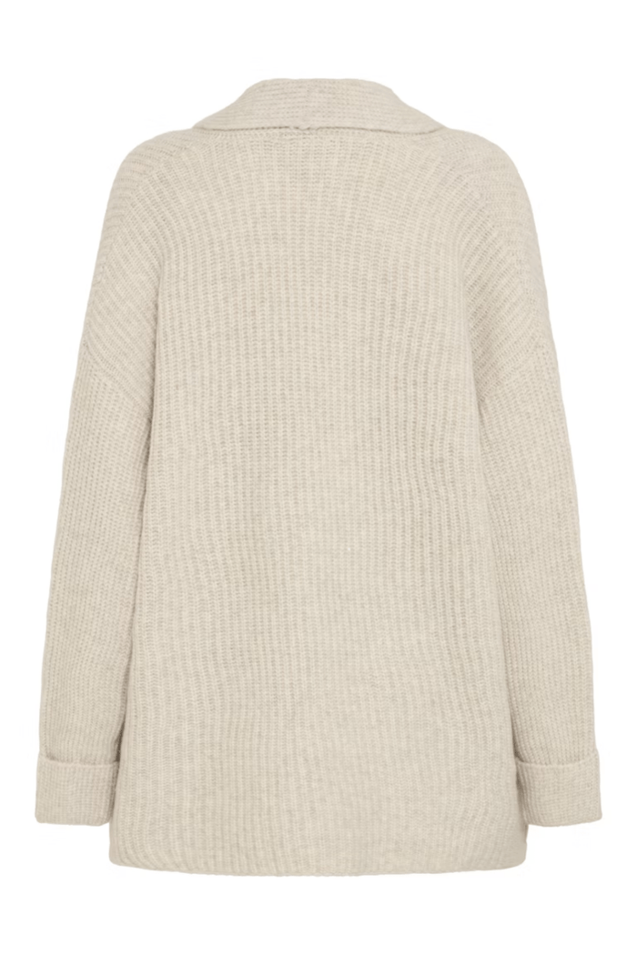 Fransa 20617149 FRbeverly Edge to Edge Cardigan Oatmeal Melange - Dotique - Fransa