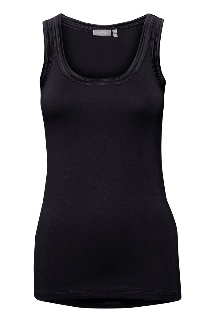 Black tank top on a white background