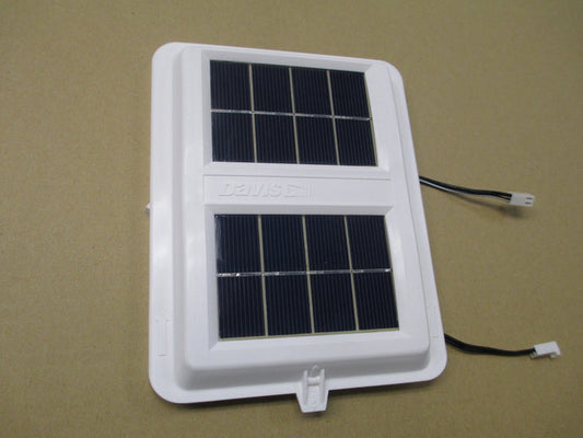 Solar panel with white frame on a beige background weather station replacemnent parts front cover for fan-aspirated radiation shield
