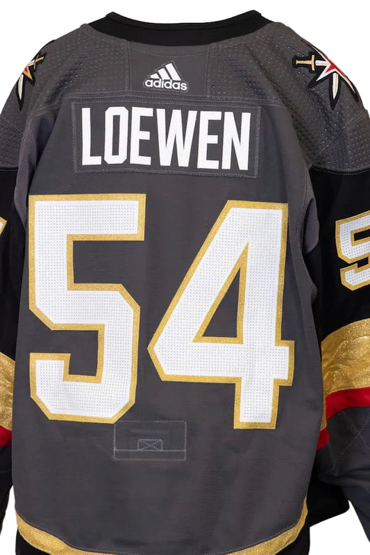 Game-Issued: #54 Jermaine Loewen Gray Set 1 Jersey 2019/20 Season-4771 - Vegas Team Store