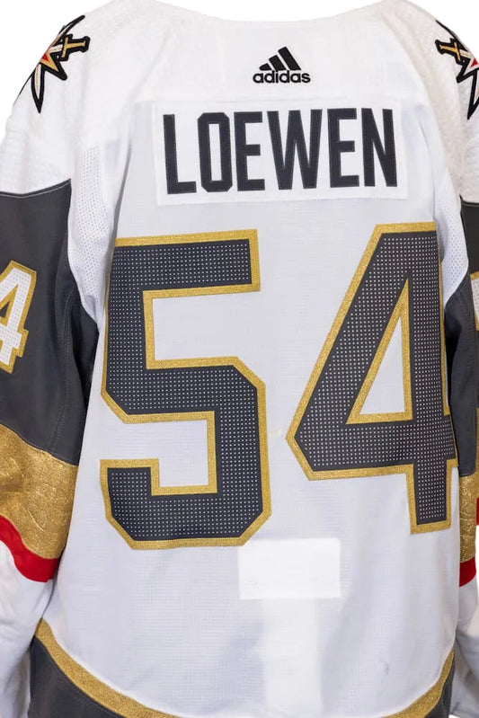 Game-Issued: #54 Jermaine Loewen White Set 1 Jersey 2019/20 Season-4810 - Vegas Team Store