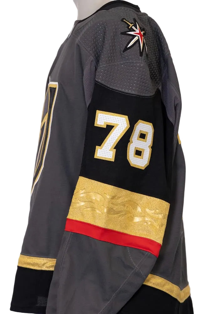 Game-Issued: #78 Justin Ducharme Gray Set 1 Jersey 2019/20 Season-4779 - Vegas Team Store