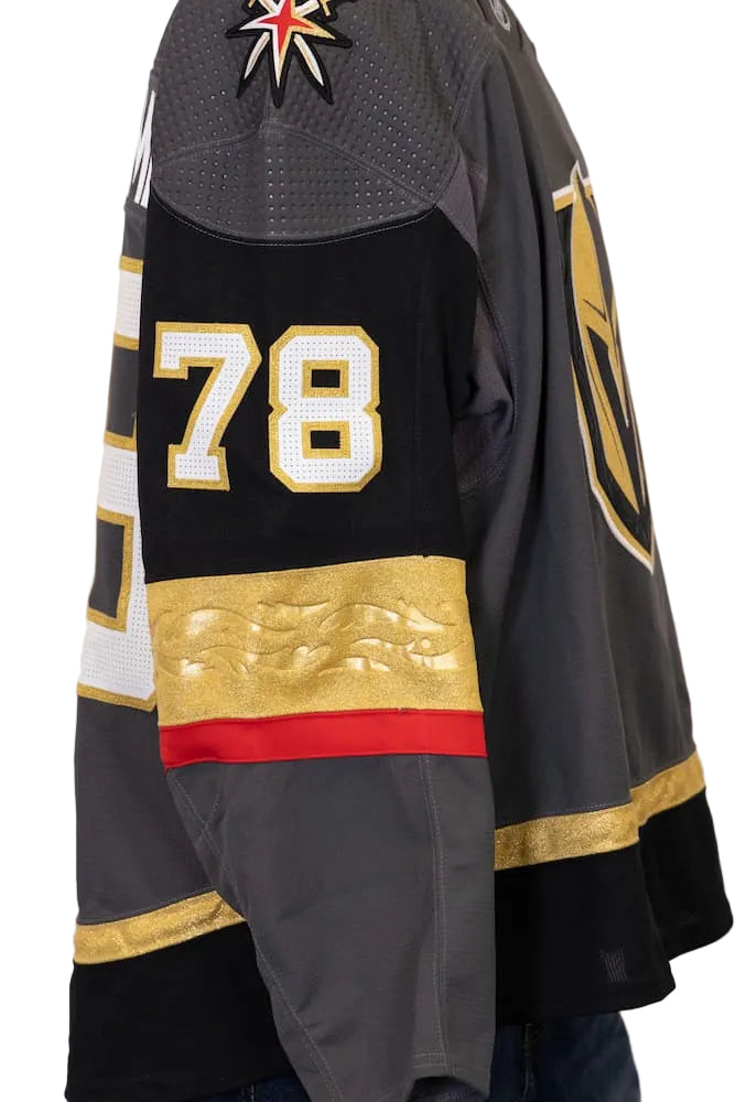 Game-Issued: #78 Justin Ducharme Gray Set 1 Jersey 2019/20 Season-4779 - Vegas Team Store