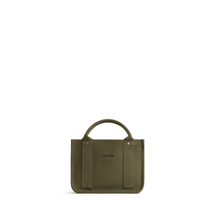 Moss Scaled | Front view of Gesso Small Tote in Moss
