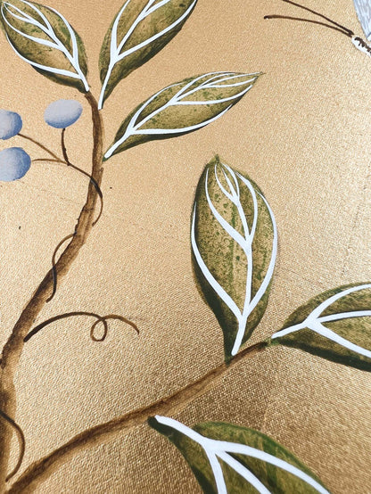 Gold Original Silk Painting (B) - Diane Hill