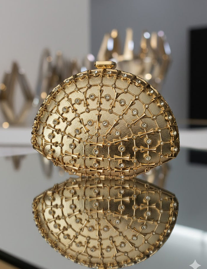 Golden Fancy Clutch