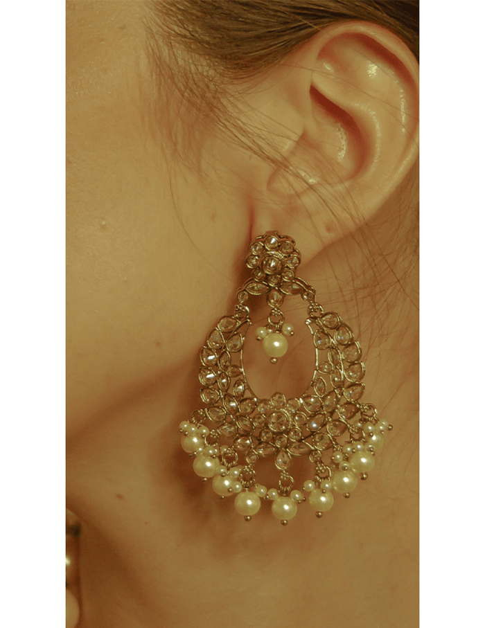 Golden Pearl Drop Earrings