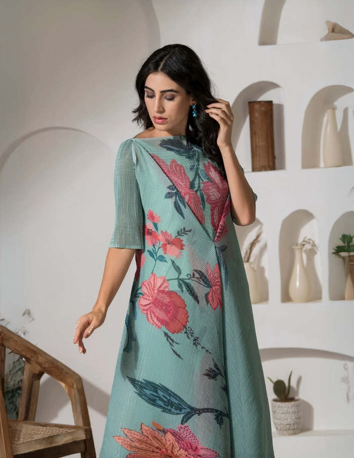 Green Flower Co-ord Set