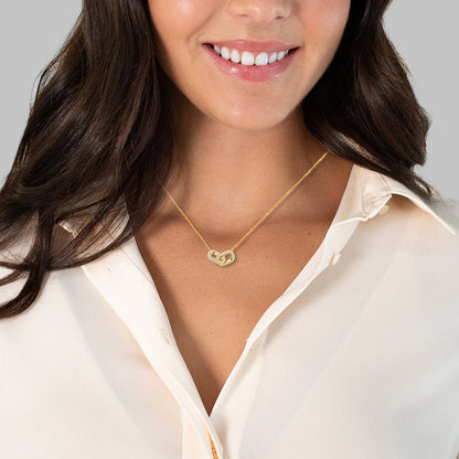 Hals Kette gold verschlungen Zirkonia