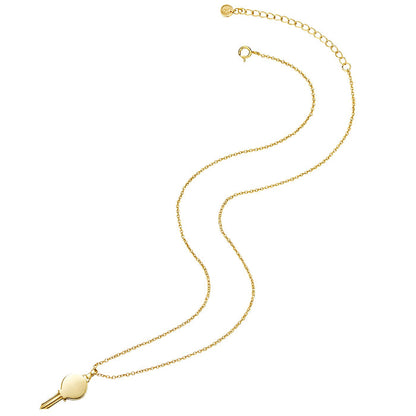 Hals Kette Schlüssel gold