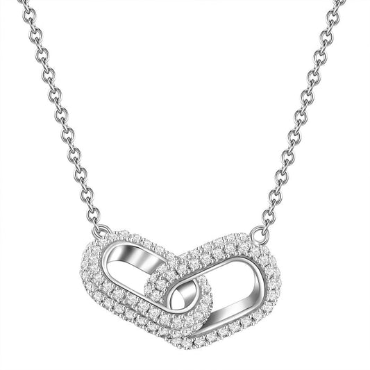 Hals Kette verschlungen Zirkonia
