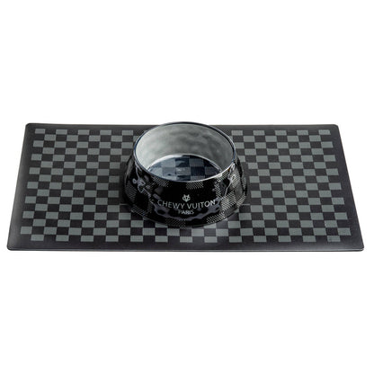 Haute Diggity Dog Black Checker Chewy Vuiton Placemat
