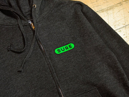 Heartbeat Zip Hood - Charcoal