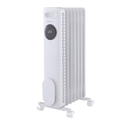 HeatFlux 1.5kw Digital Oil Filled Radiator with Remote Control - White