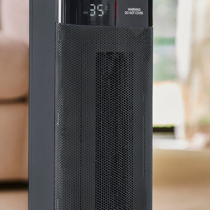 HeatFlux 2kw Digital Ceramic Tower Fan Heater with Remote Control - Grey