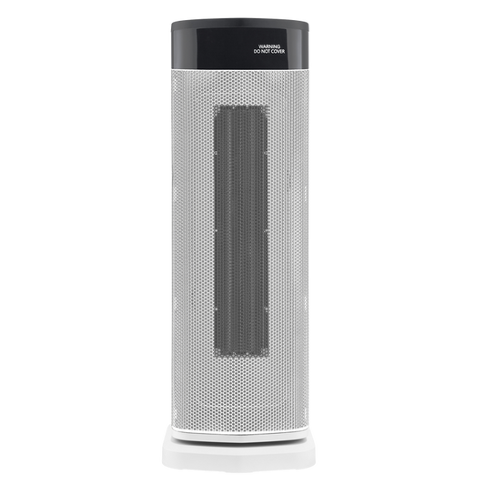 HeatFlux 2kw Digital Ceramic Tower Fan Heater with Remote Control - White