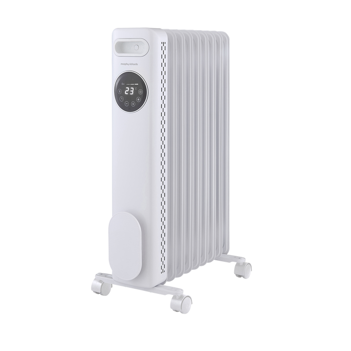 HeatFlux 2kw Digital Oil Filled Radiator with Remote Control - White