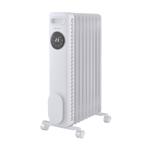 HeatFlux 2kw Digital Oil Filled Radiator with Remote Control - White