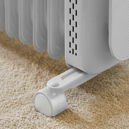 HeatFlux 2kw Digital Oil Filled Radiator with Remote Control - White
