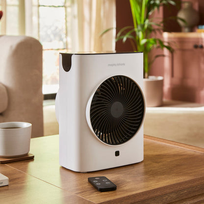 HeatFlux 2kw Upright Fan Heater with Remote Control - White