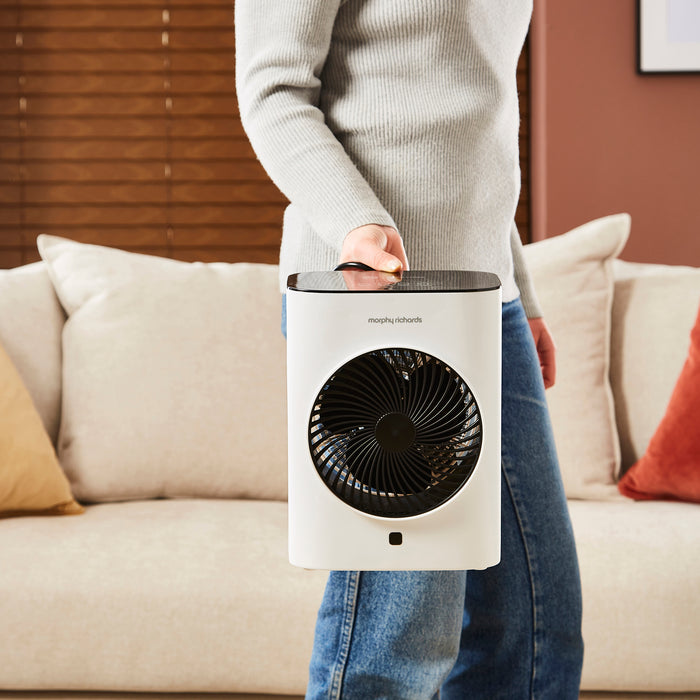 HeatFlux 2kw Upright Fan Heater with Remote Control - White