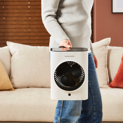 HeatFlux 2kw Upright Fan Heater with Remote Control - White